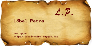 Löbel Petra névjegykártya